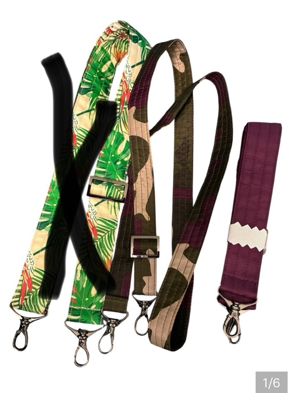 lug Camo & Plum Wide Bag replacement Straps.